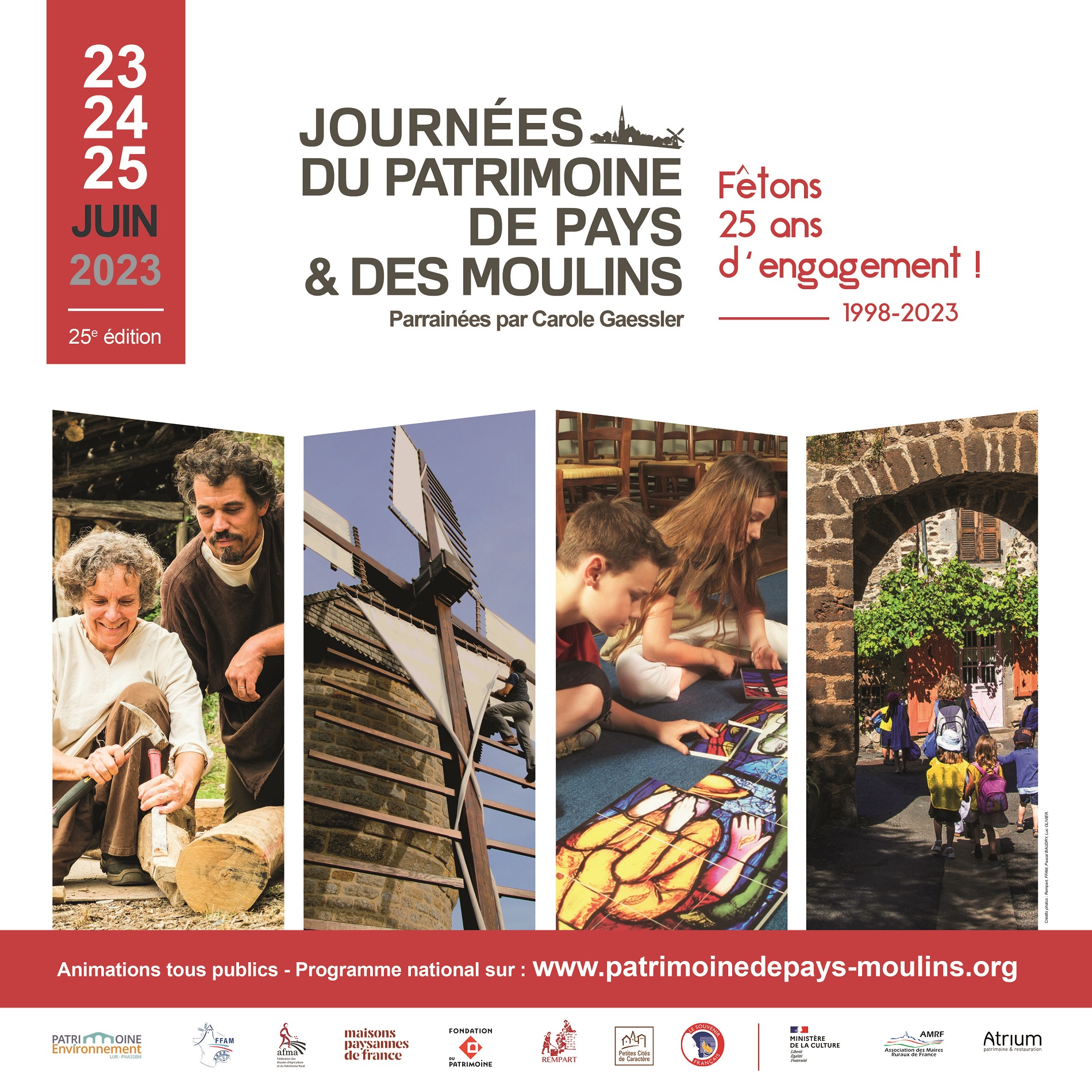 JPPM Journées du patrimoine de pays & des moulins affiche 2019